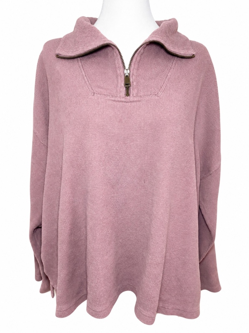 Chaps Lavender Quarter Zip Pullover Women’s XL Cozy Oversized Sweater